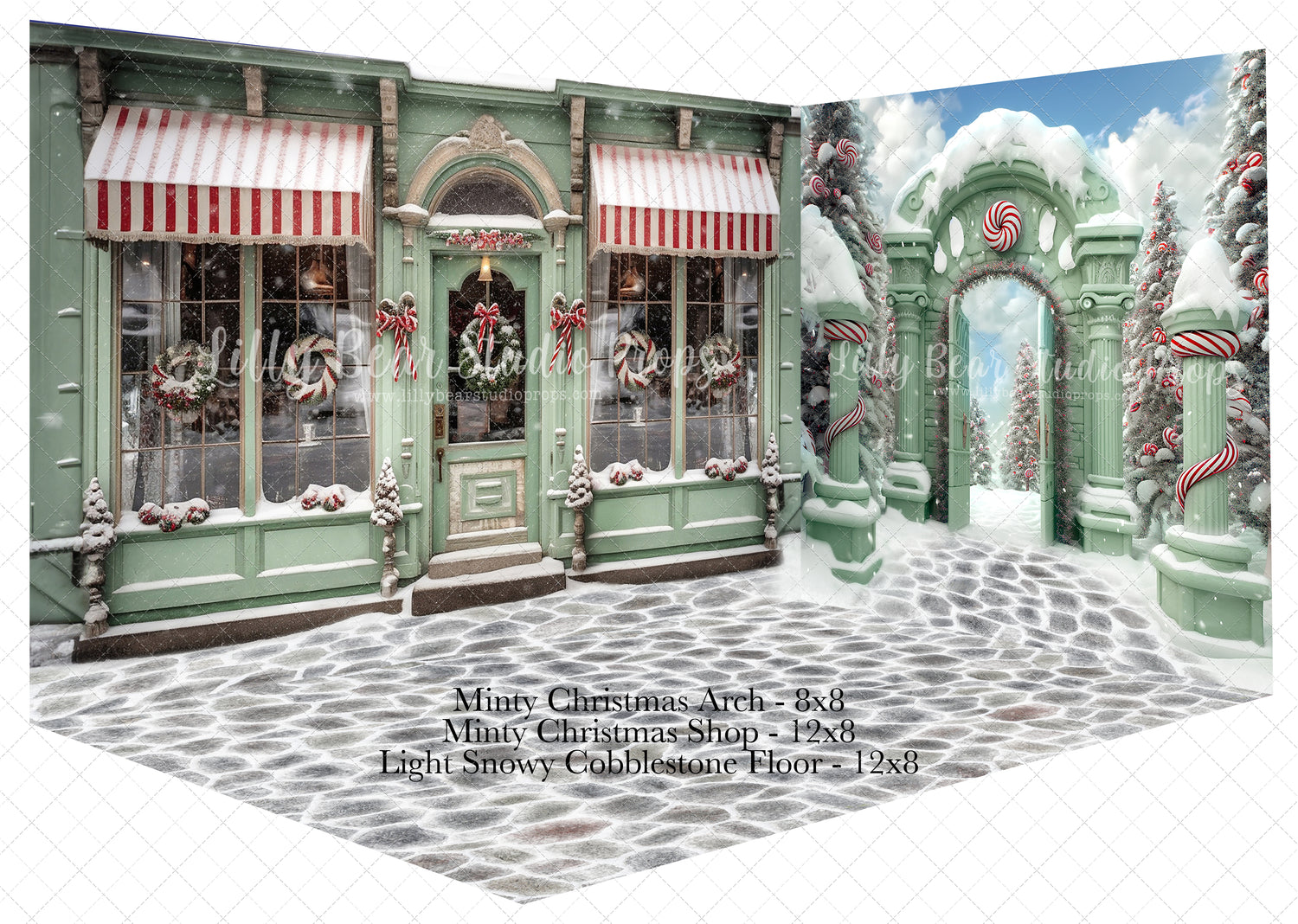 Minty Christmas Shop Room