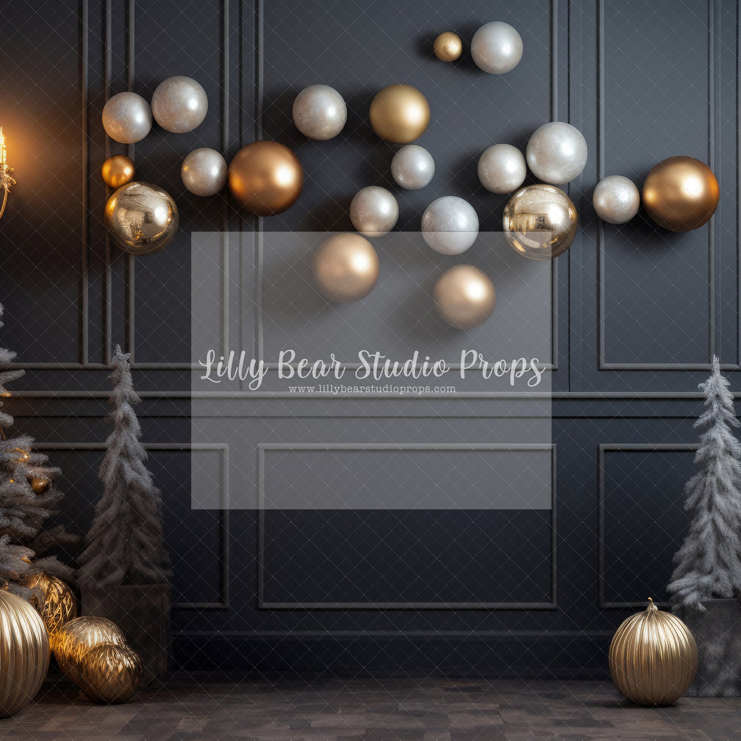 Modern Gold & Gray Christmas - Sweep Option
