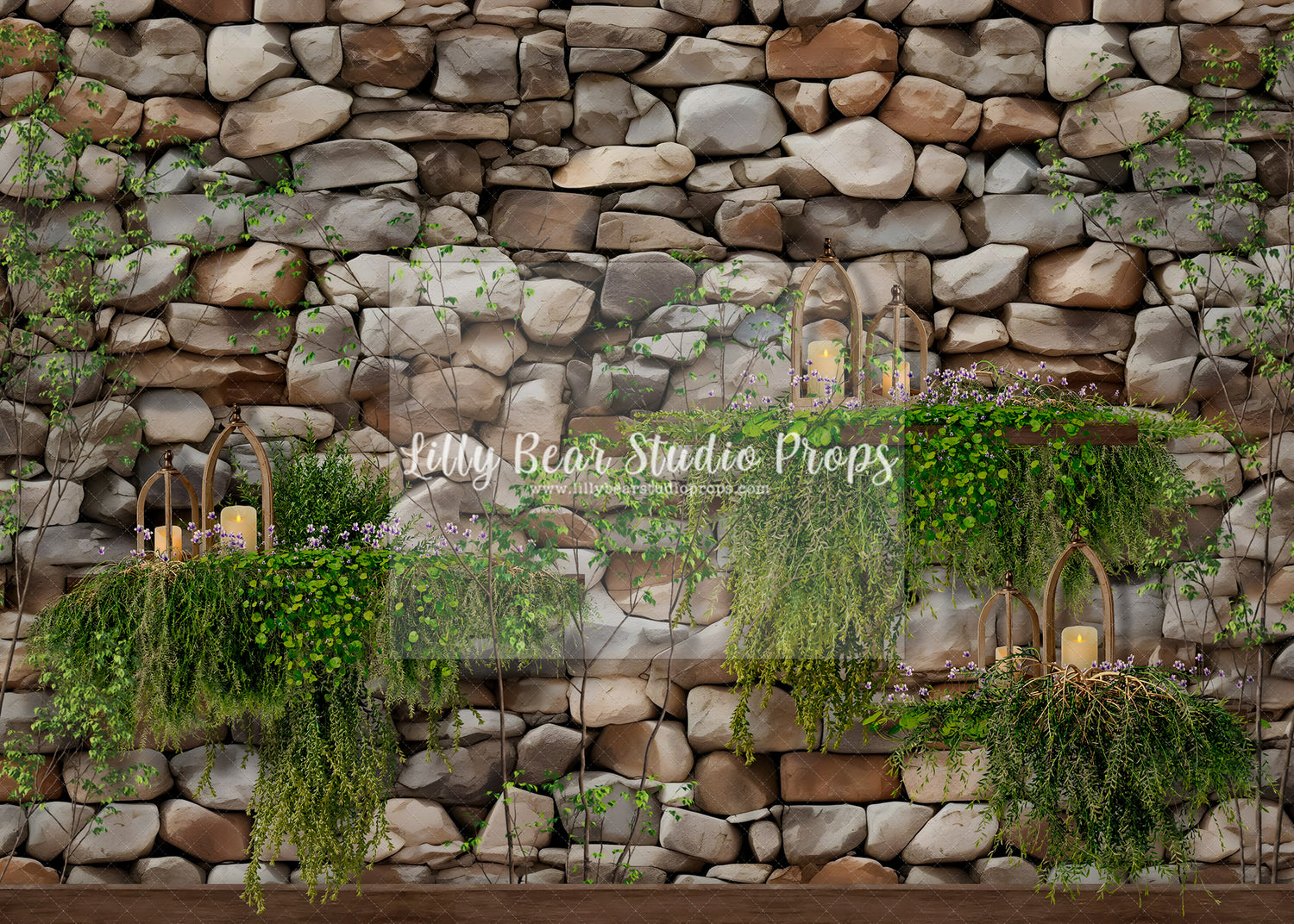 Mossy River Stone Wall