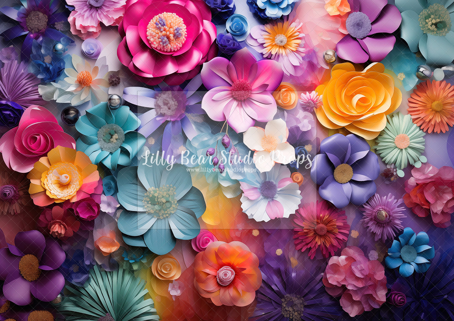 Multi Colour Flower Wall