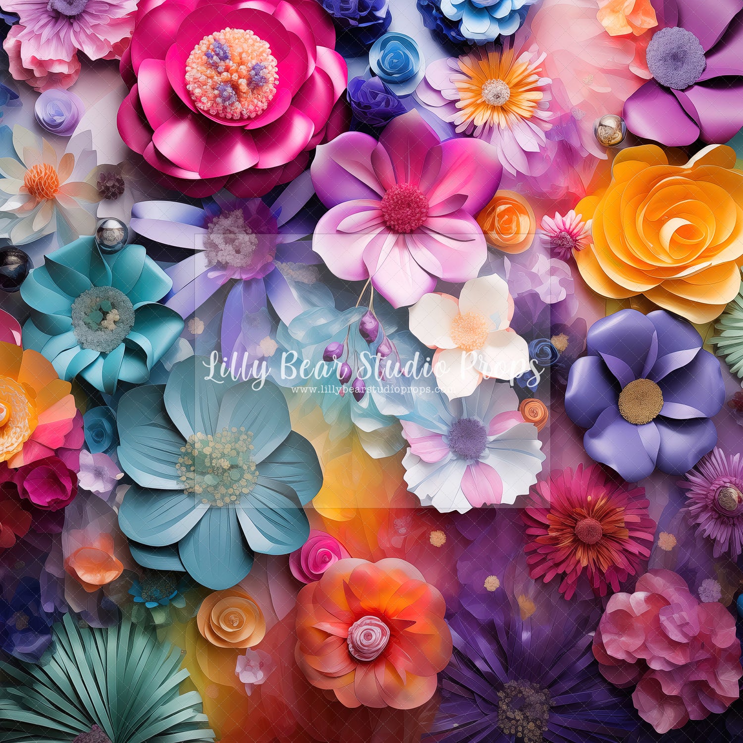 Multi Colour Flower Wall