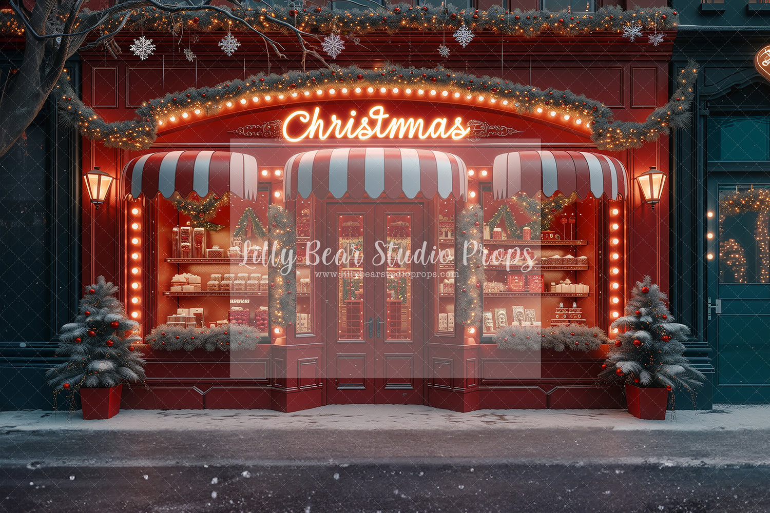 Neon Christmas Shop Room