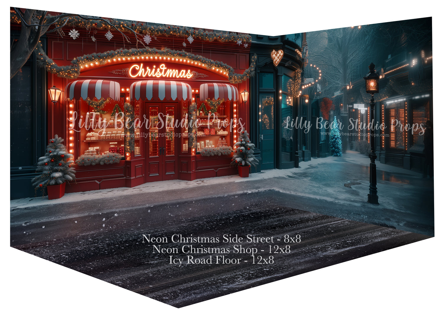 Neon Christmas Shop Room