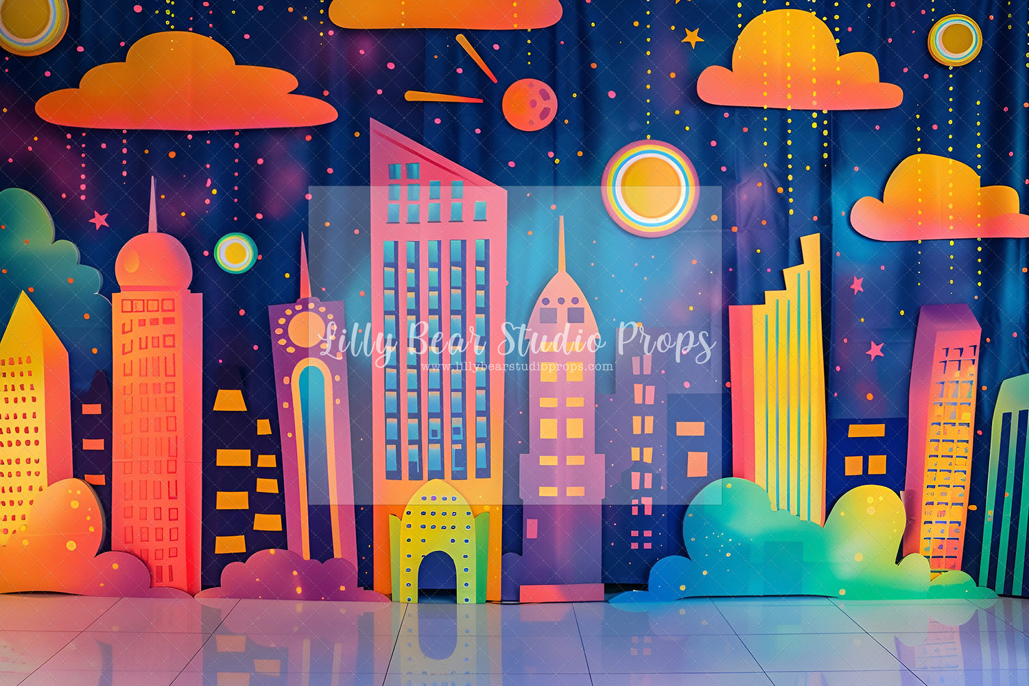 Neon City Scape