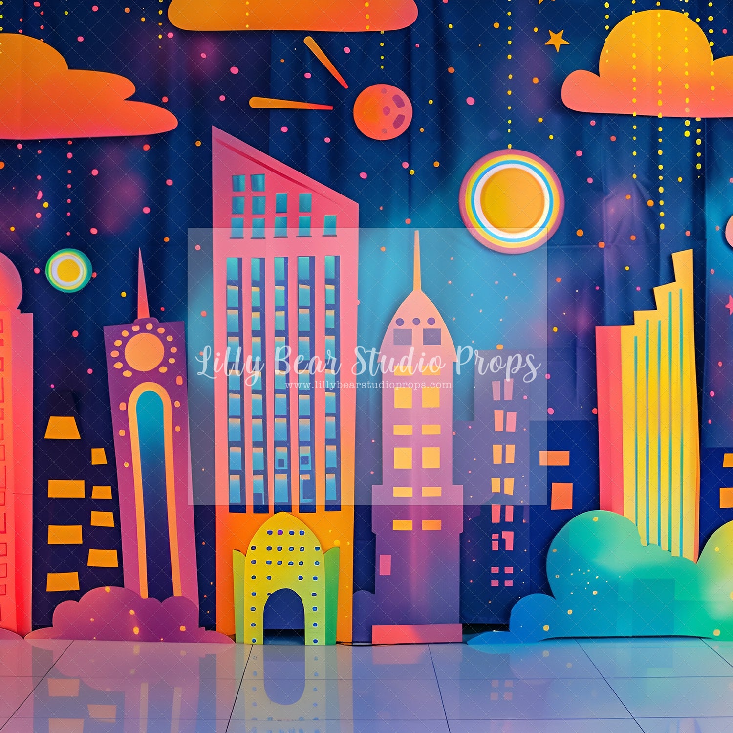 Neon City Scape