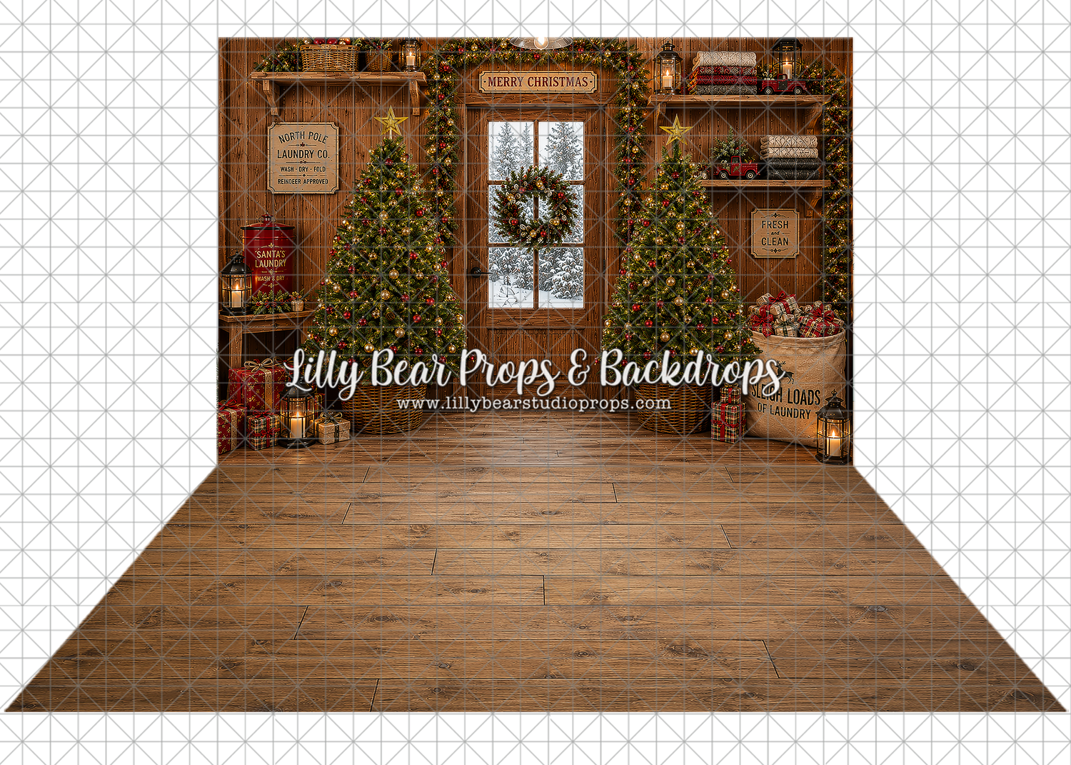 North Pole Laundry Door & North Pole Oak COMBO
