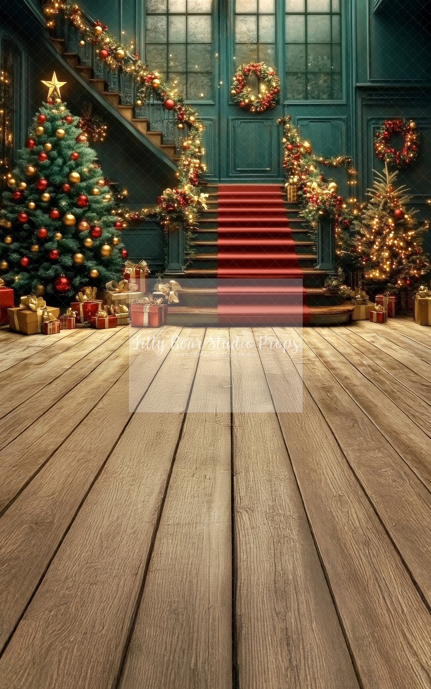 Nostalgic Christmas Staircase - Sweep Option