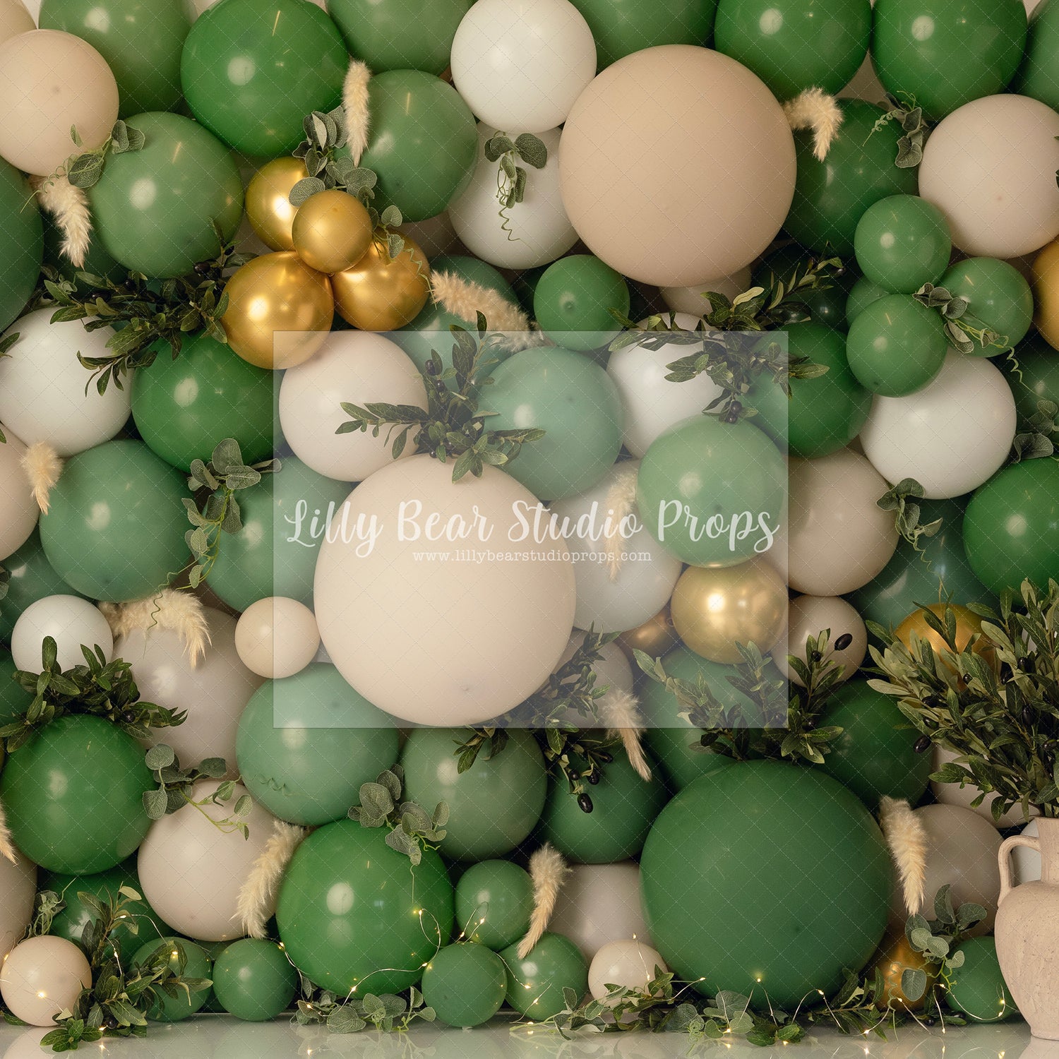 Olive Vines Balloon Wall