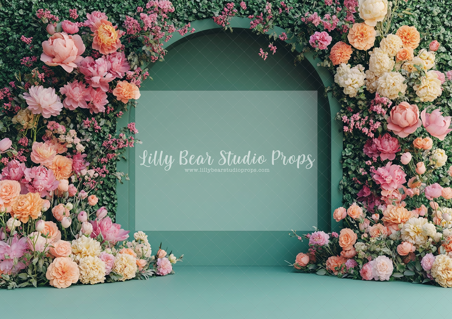 Ornate Peony Symphony Arch Wall
