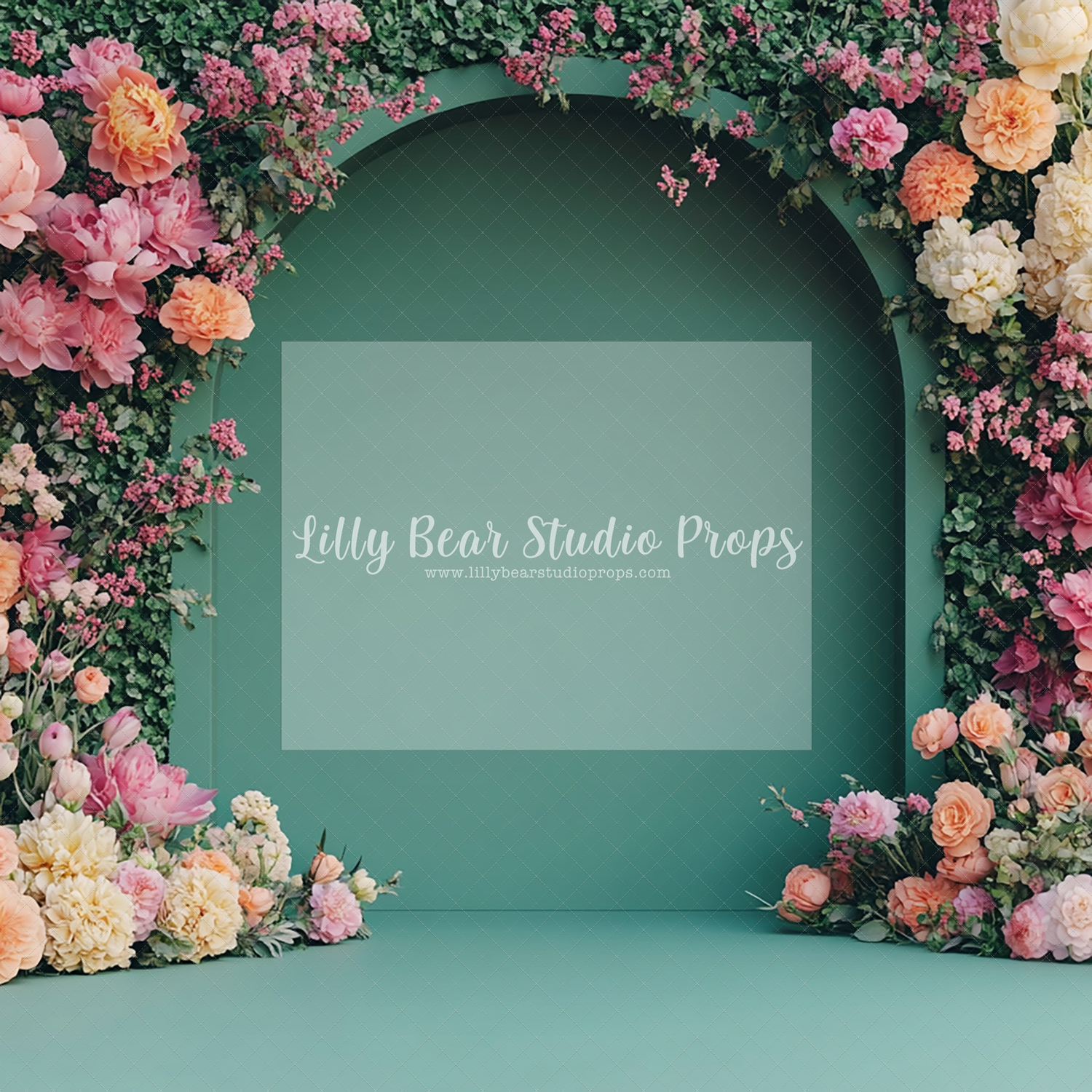 Ornate Peony Symphony Arch Wall