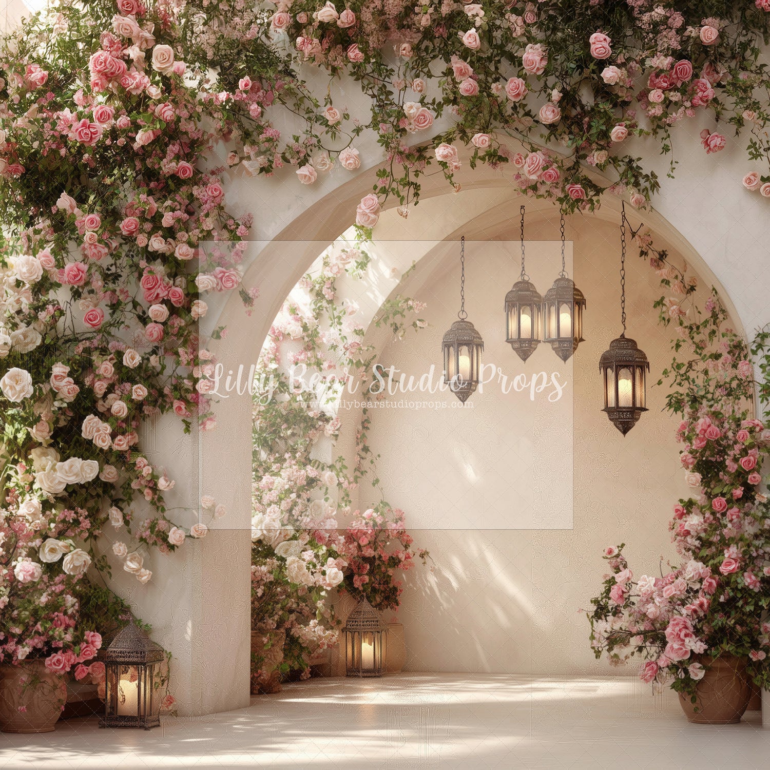 Outdoor Springtime Lantern Arches - Sweep Option