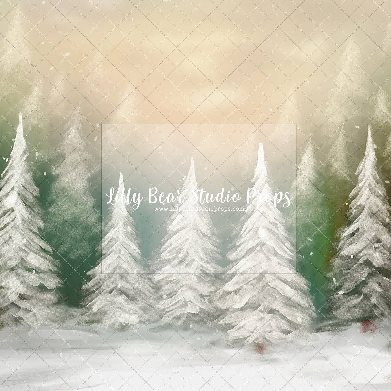 Painted Snowy Pines