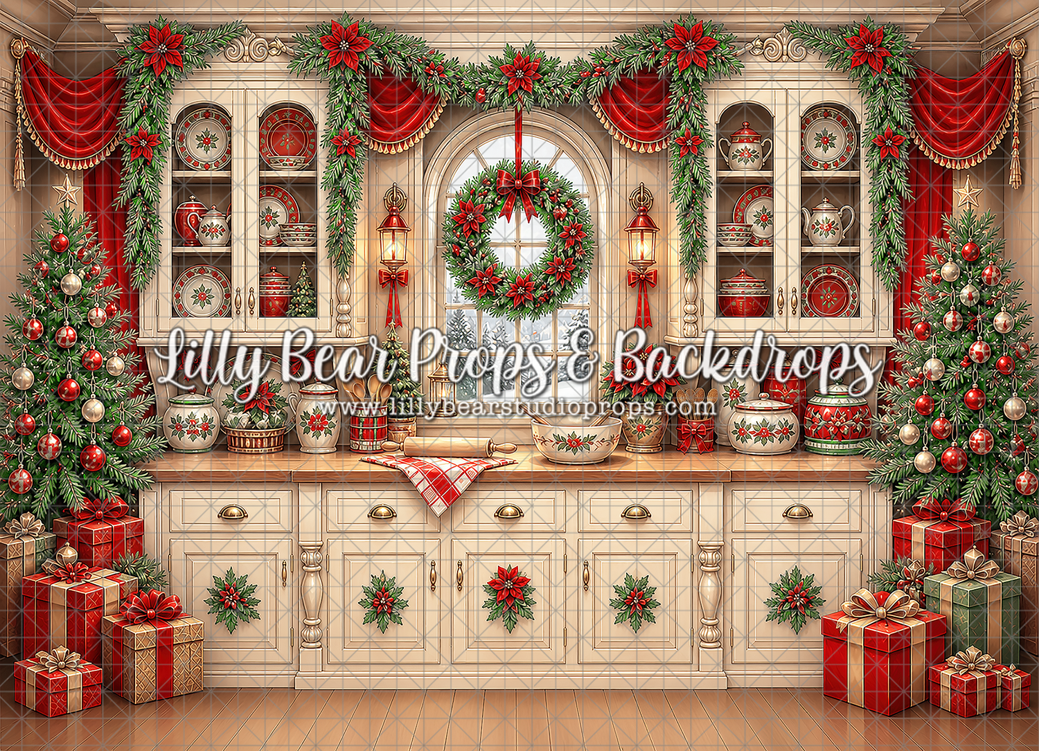 Painterly Yuletide Storybook Kitchen