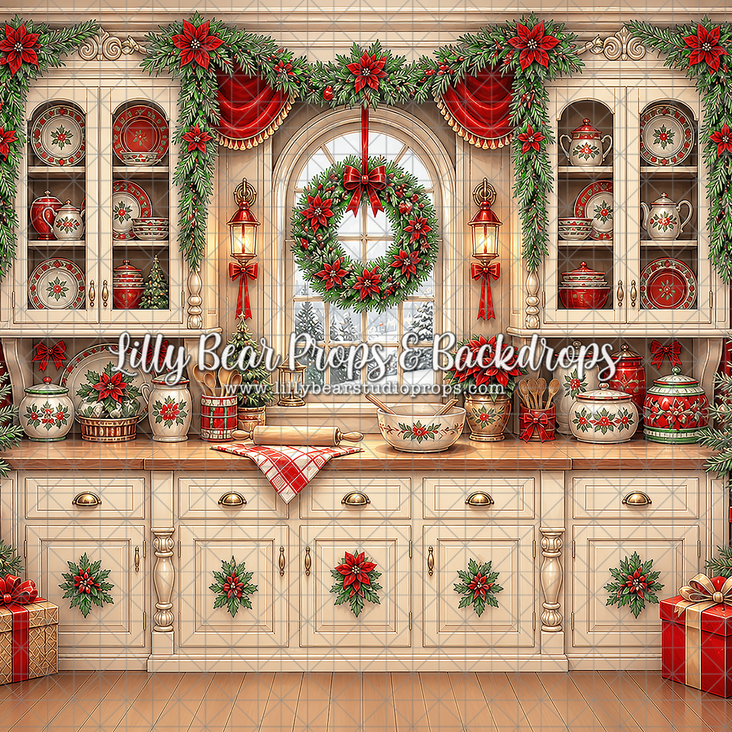 Painterly Yuletide Storybook Kitchen