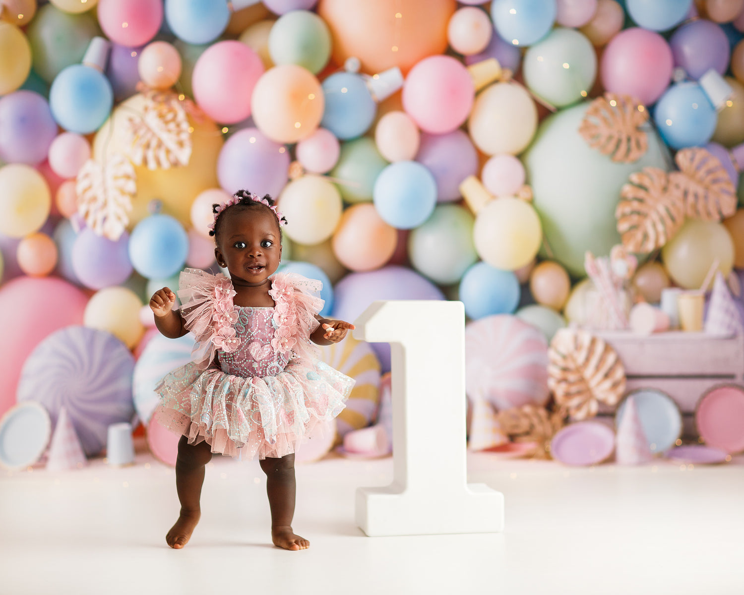 Pastel Candy Party Wall - 84x60” Wrinkle Free Fabric RTS