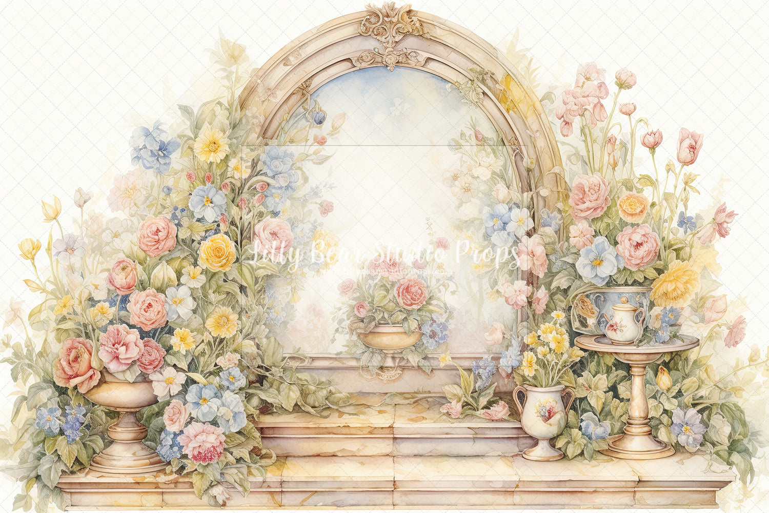 Pastel Floral Steps