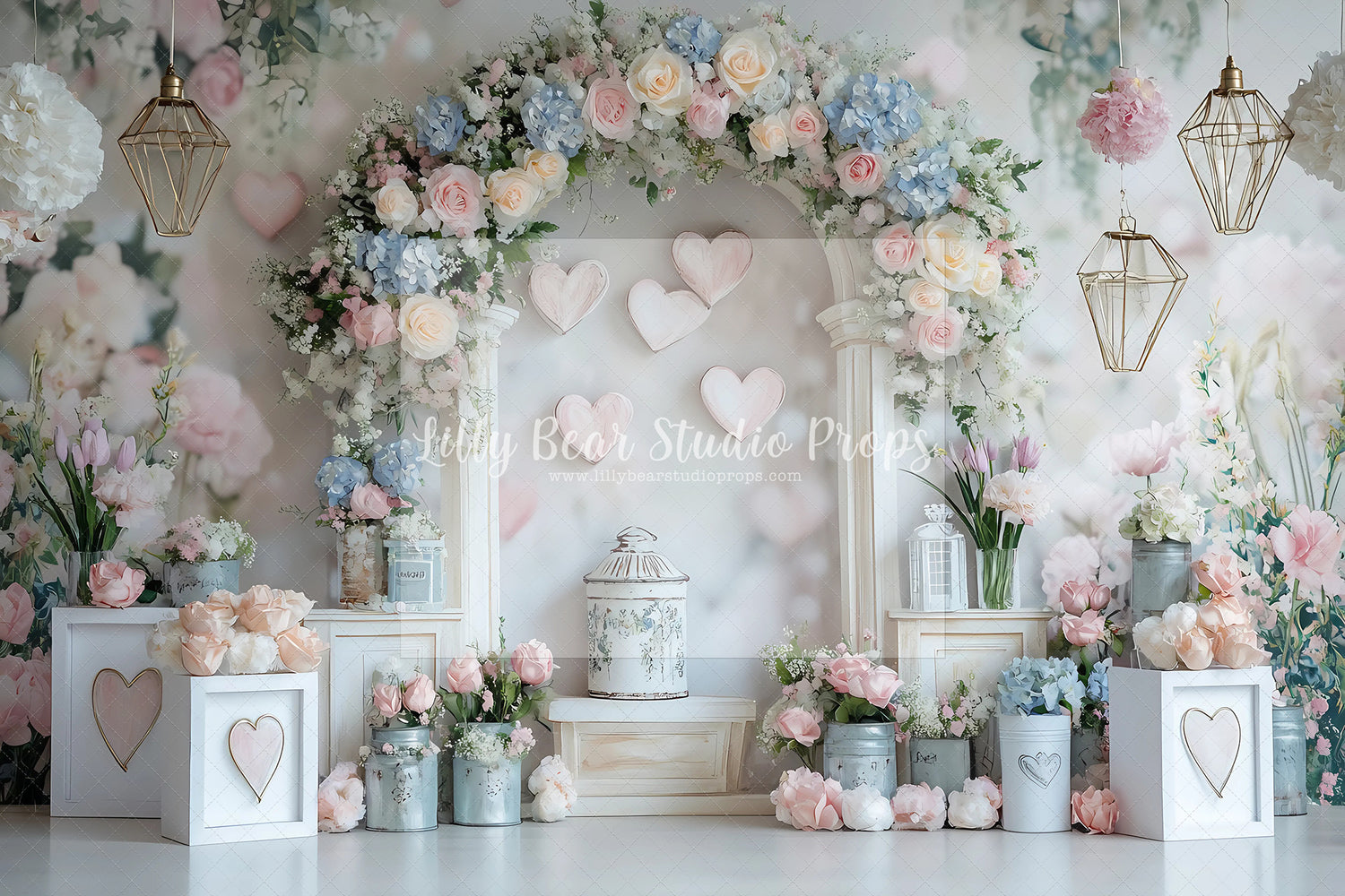 Pastel Flowers & Hearts