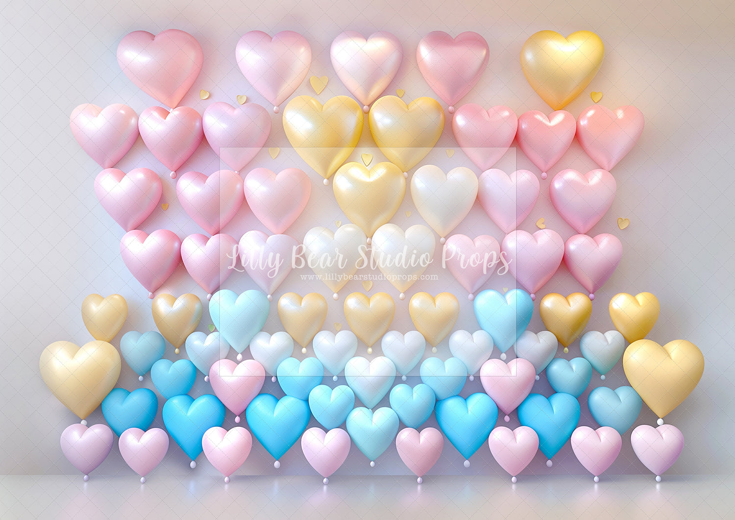 Pastel Heart Balloon Wall