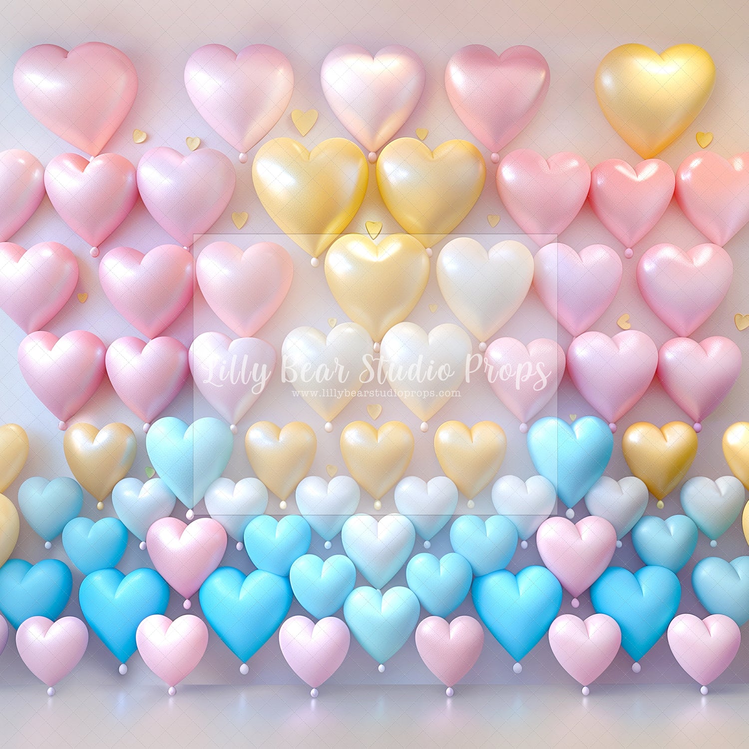 Pastel Heart Balloon Wall