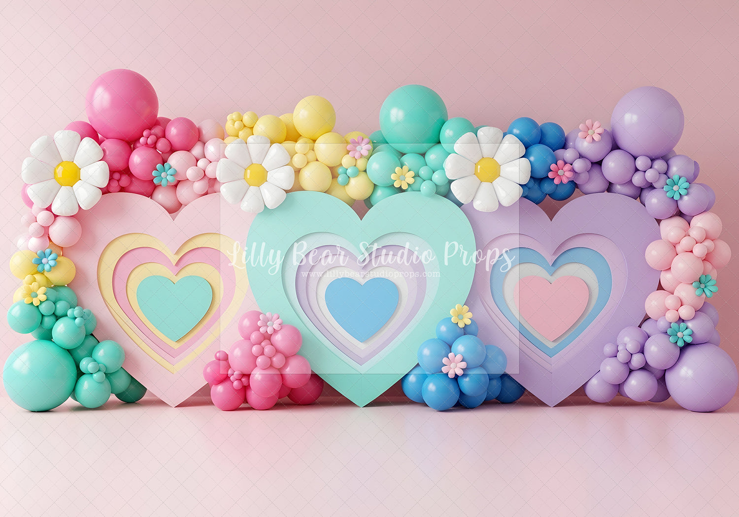 Pastel Heart Bloom Pavilion