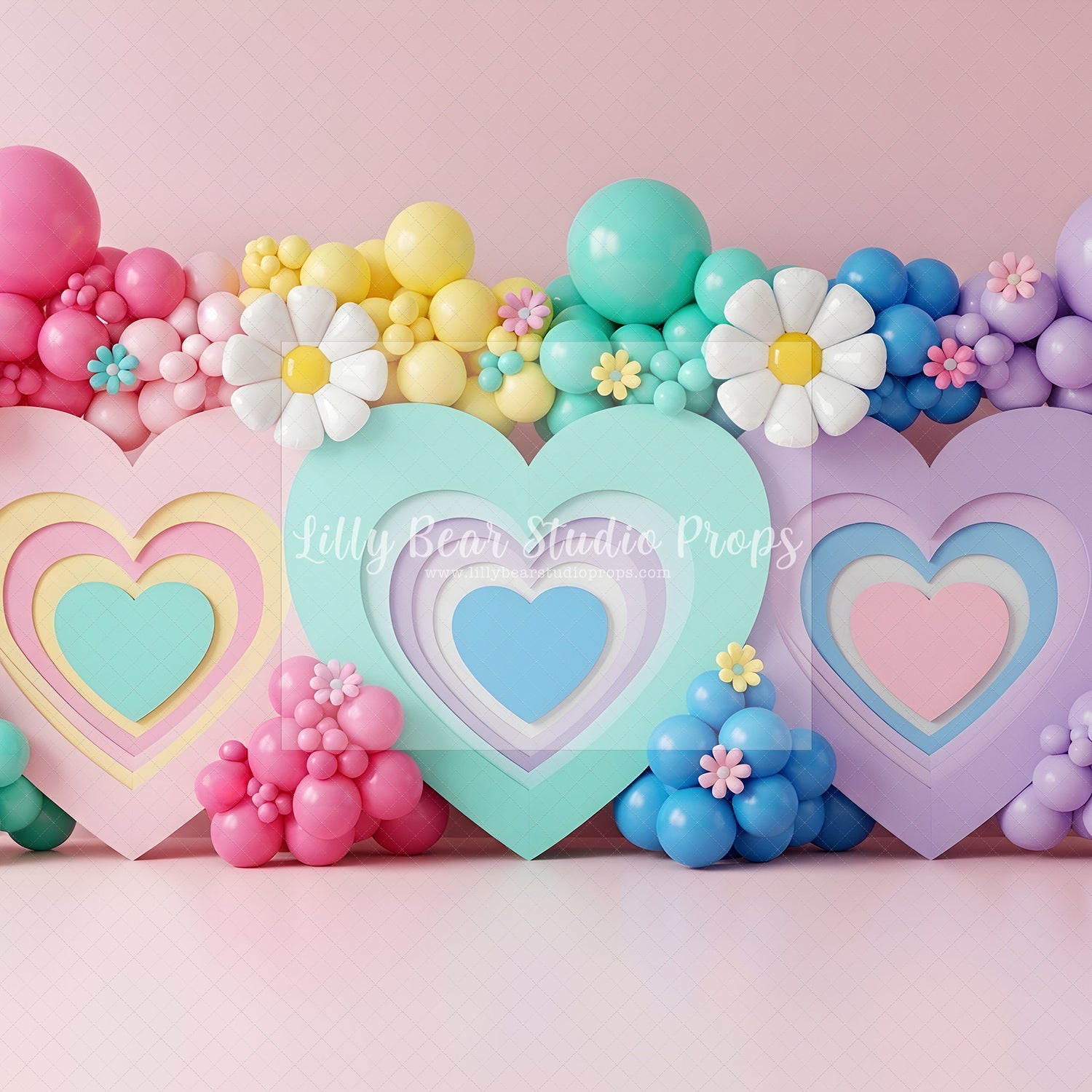 Pastel Heart Bloom Pavilion