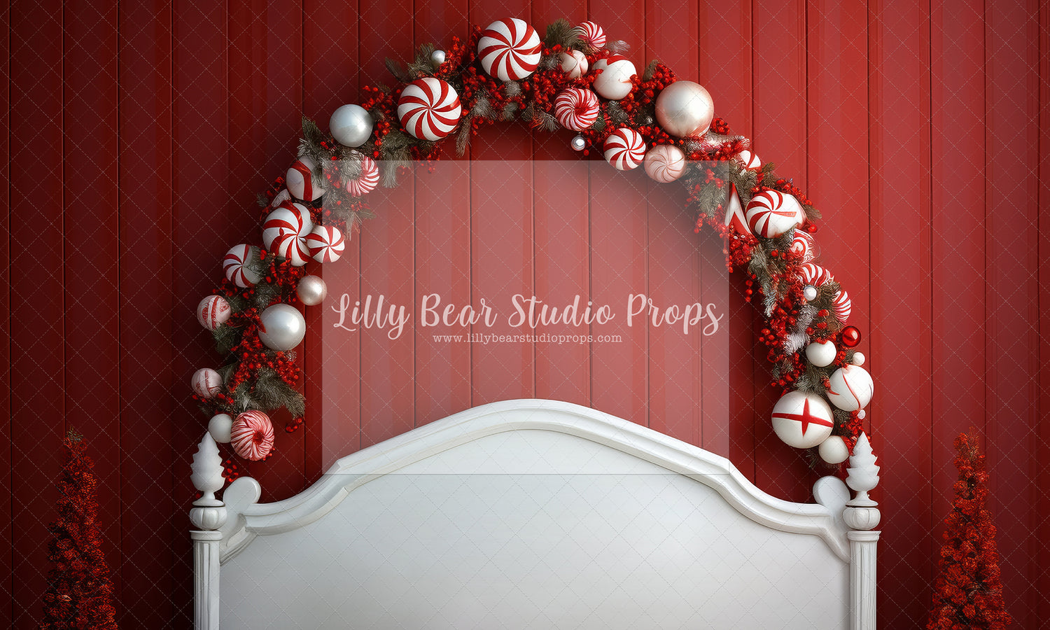 Peppermint & Holly Christmas Headboard