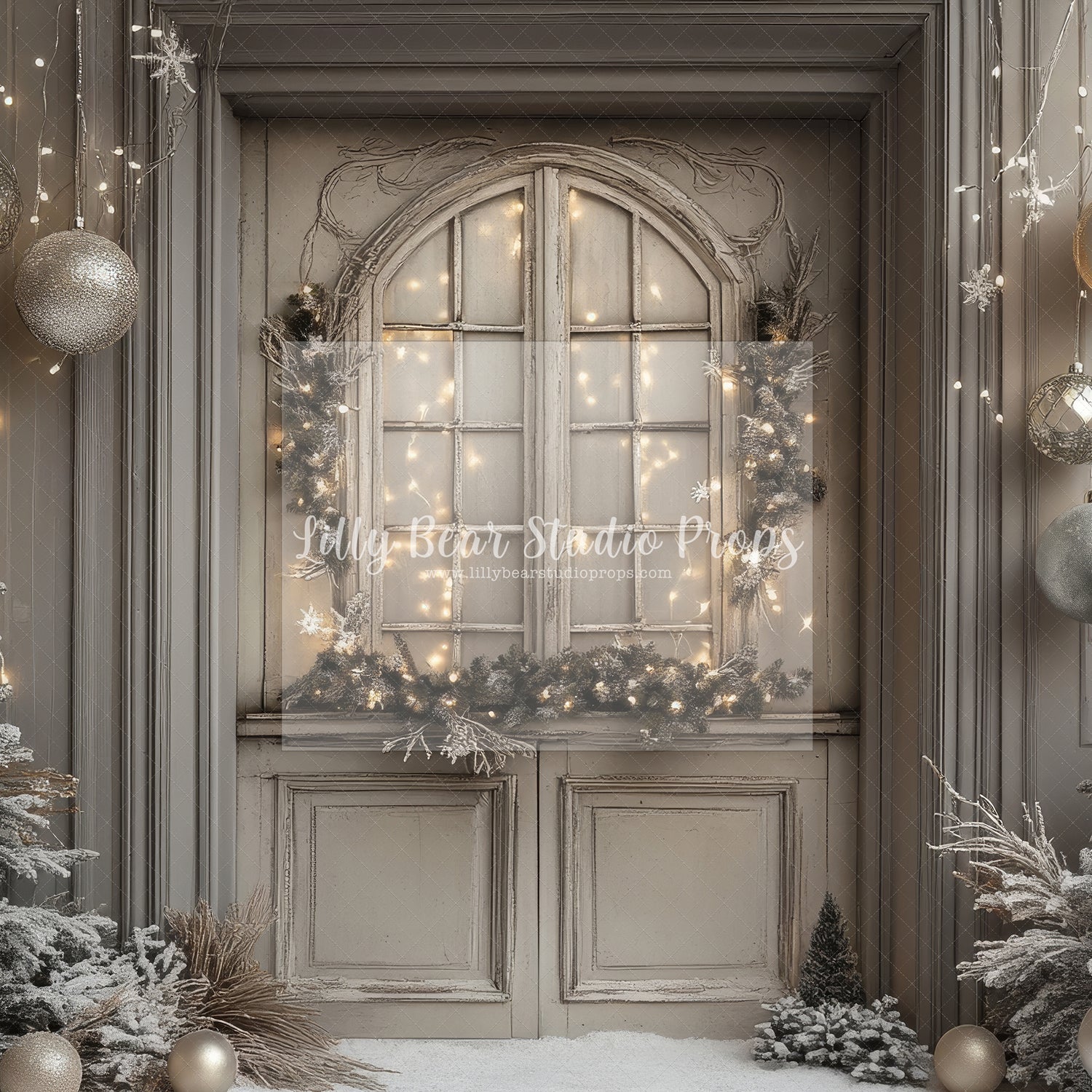Pewter & Sparkles Christmas Window - Sweep Option