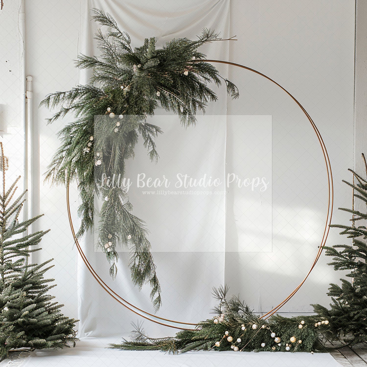 Pine Branch Christmas Circular Arch