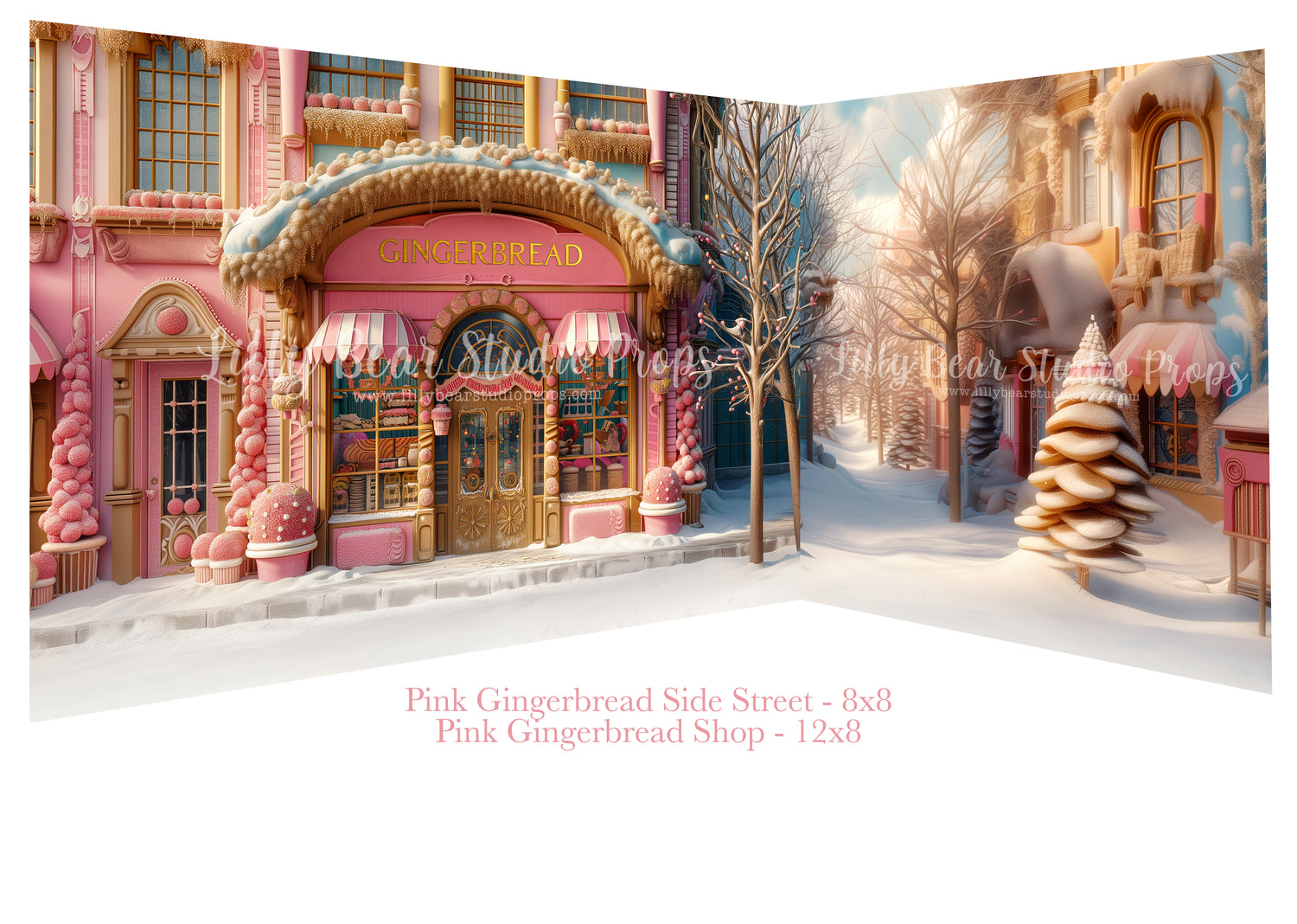 Pink Gingerbread Side Street & Shop - 2pc Room