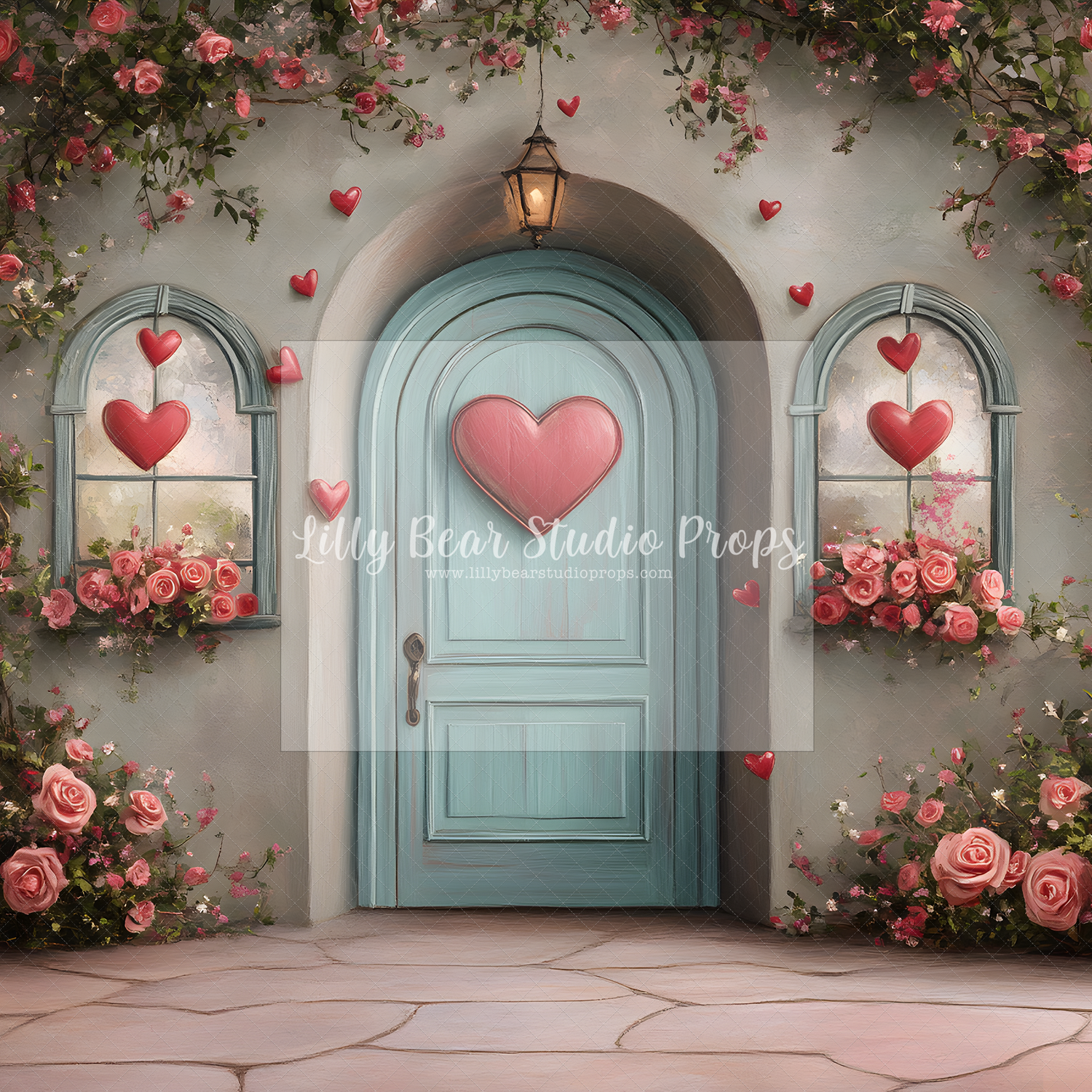 Pink Roses Heart Cottage