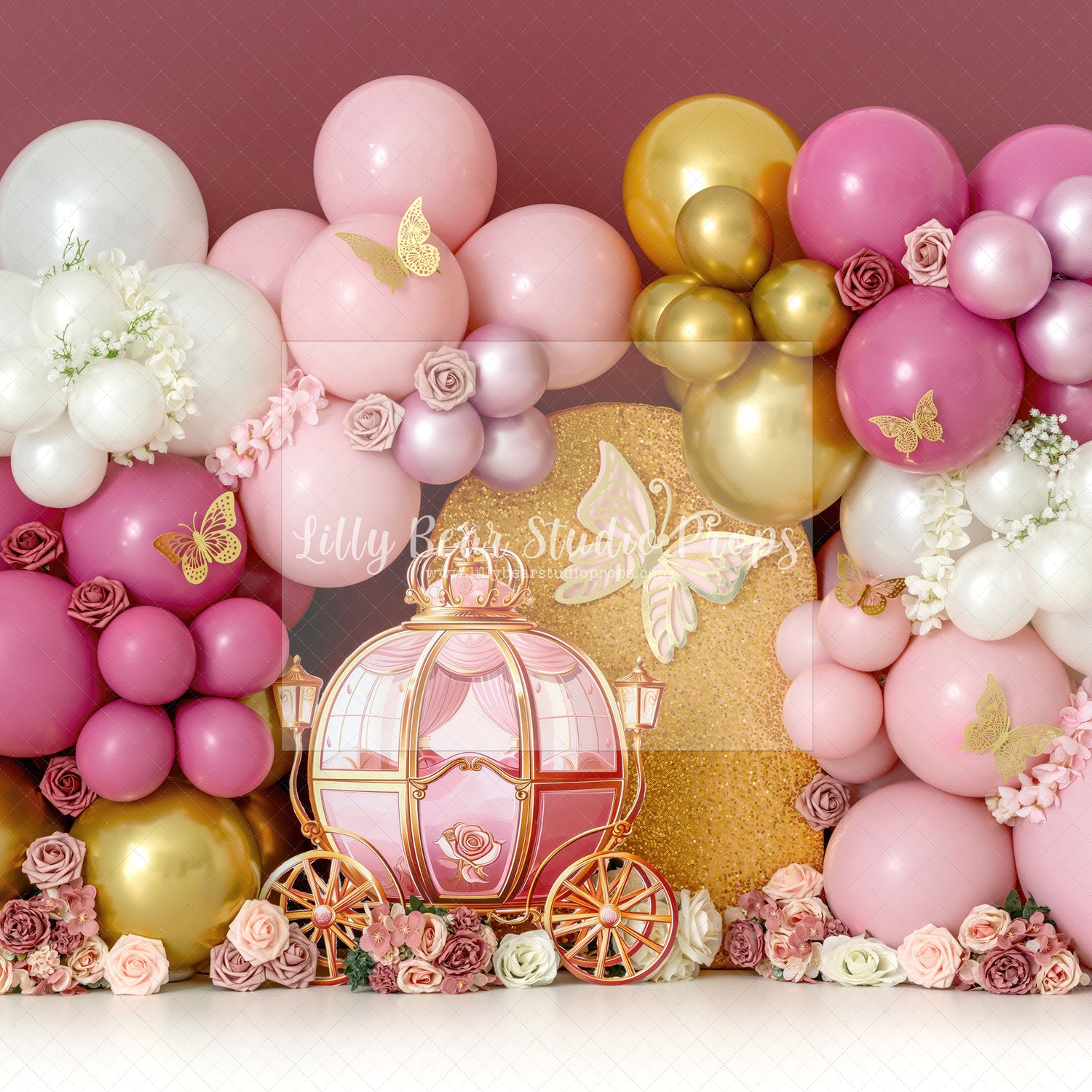 Pink & Gold Princess Balloons