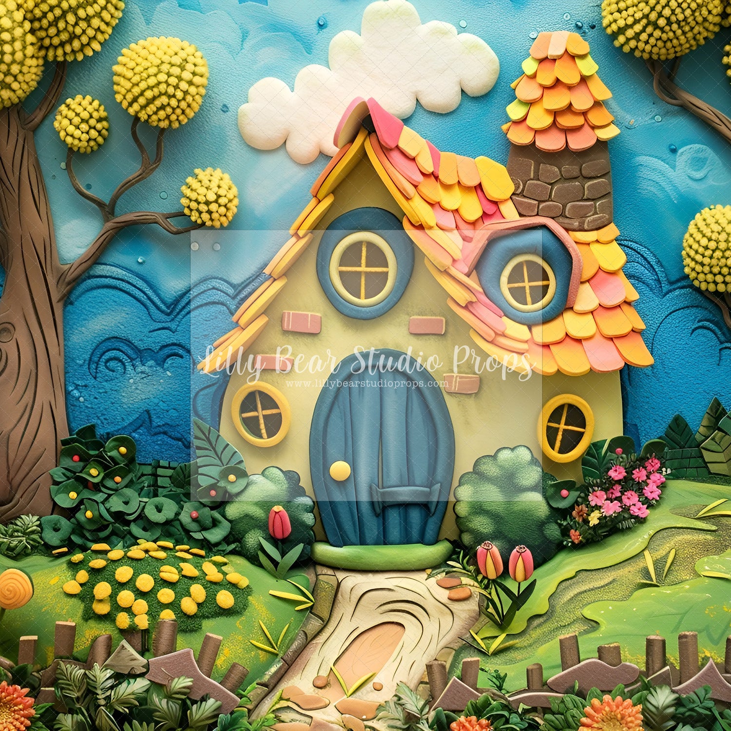 Playdoh Cottage Scene