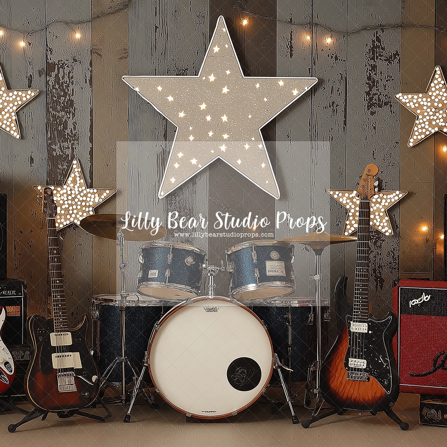 Presenting The Rock Band - 84x60" Wrinkle Free Fabric RTS