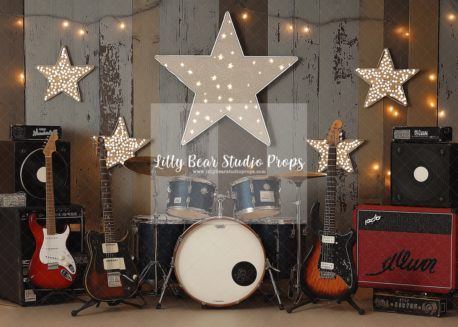 Presenting The Rock Band - 84x60" Wrinkle Free Fabric RTS