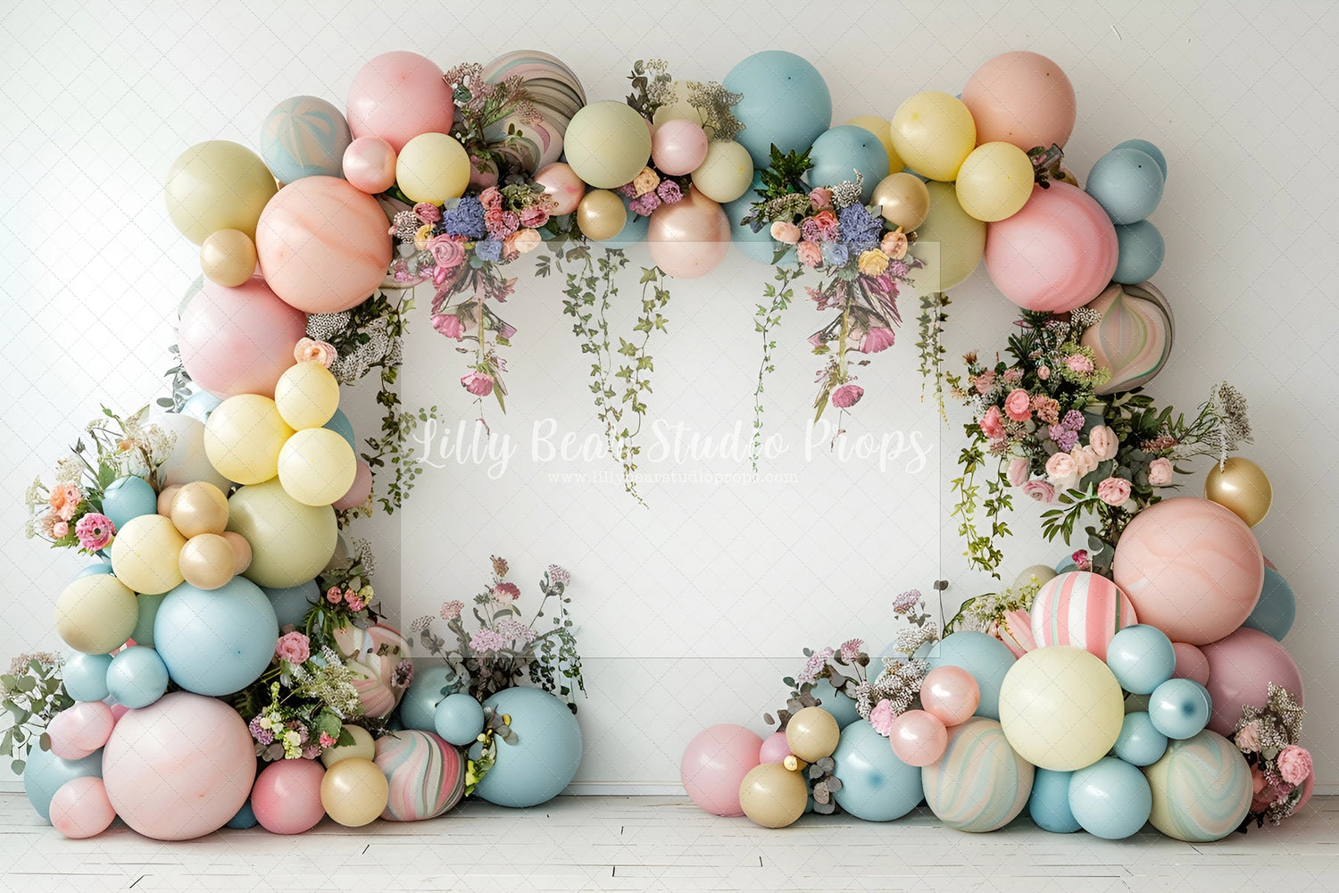 Prettiest Pastel Floral Balloon Archway