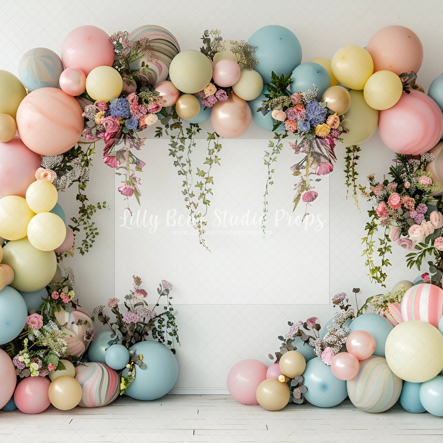 Prettiest Pastel Floral Balloon Archway