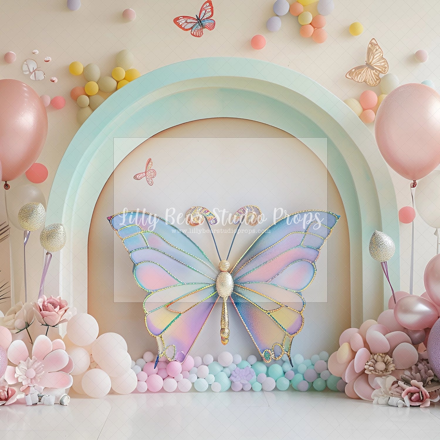 Pretty Pastel Butterfly Arch