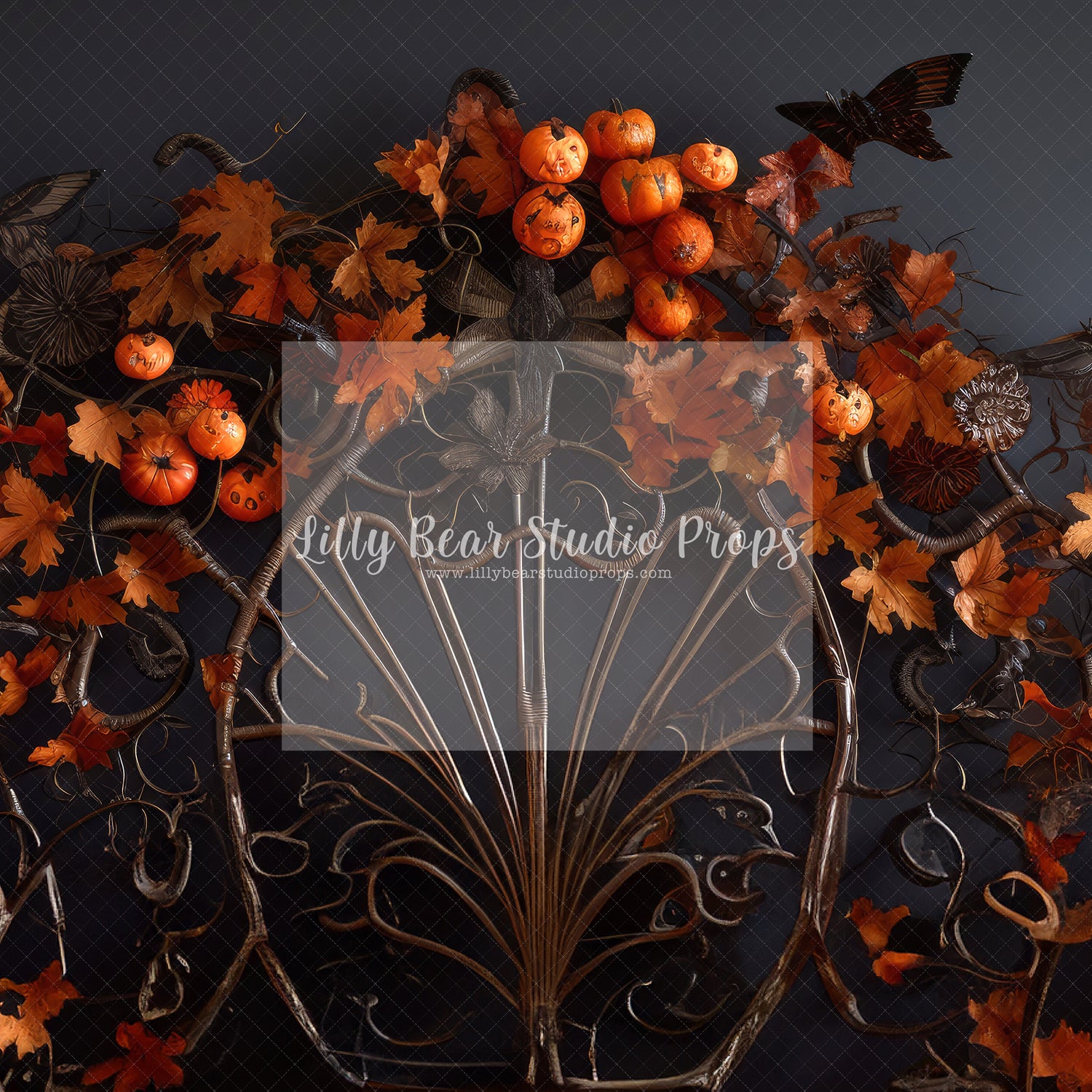 Pumpkins & Butterflies Autumn Headboard