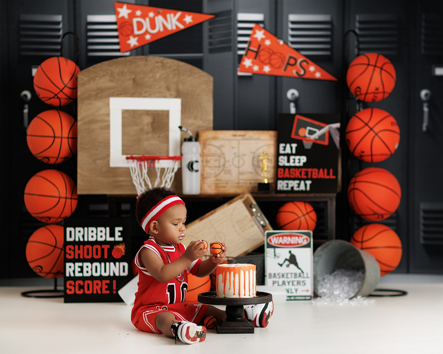 Dark Lockeroom  - 84x60" Wrinkle Free Fabric RTS