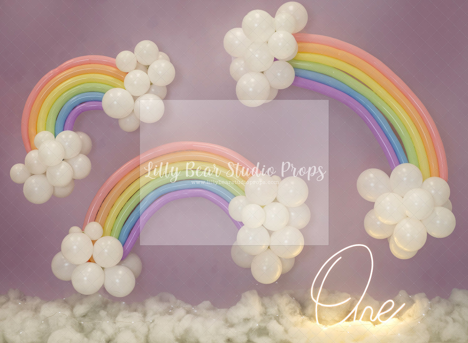 Rainbow Arch and Clouds Balloons