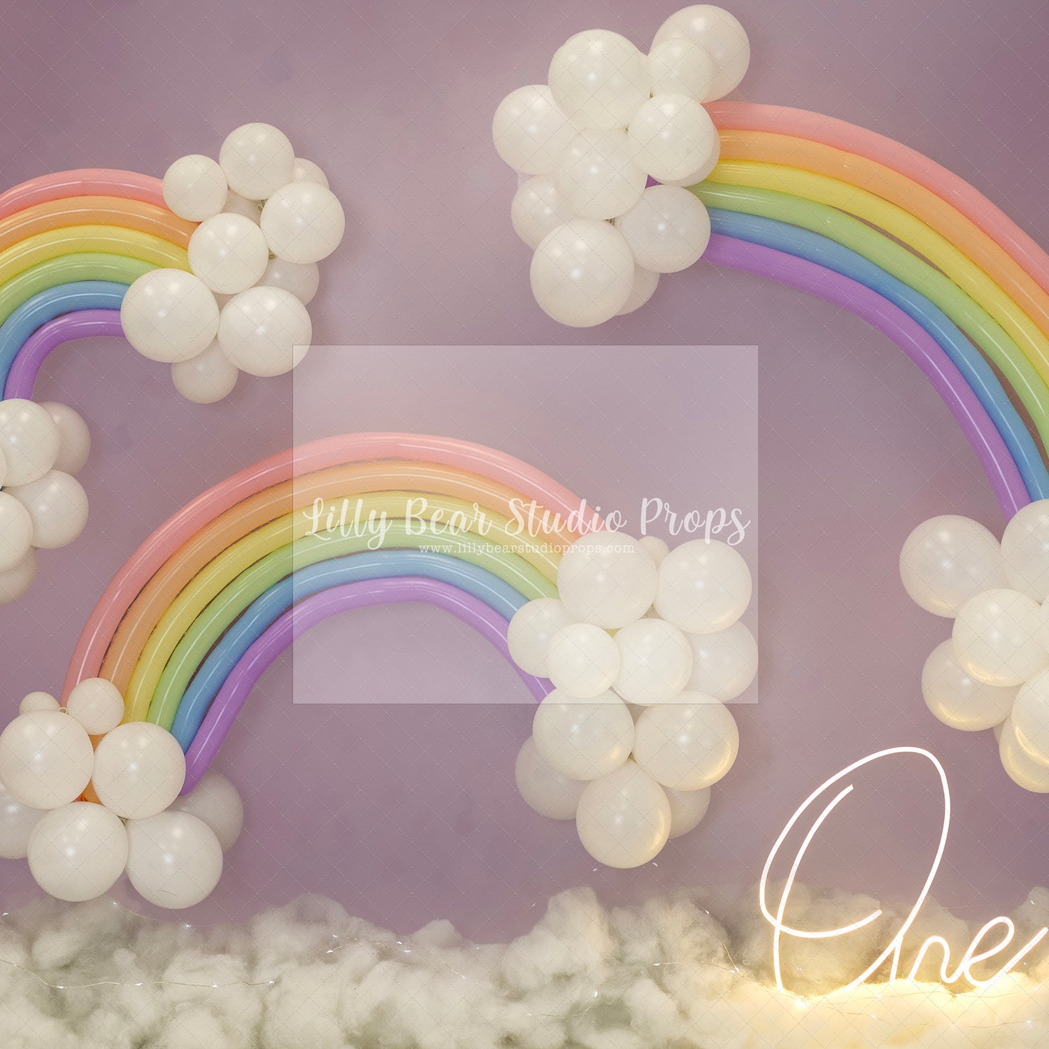 Rainbow Arch and Clouds Balloons