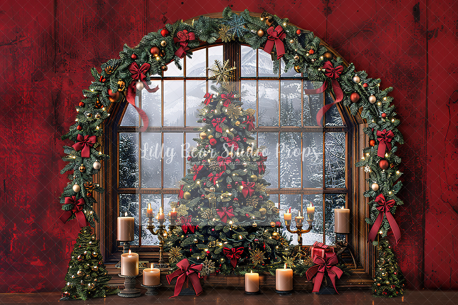 Red Christmas Arch