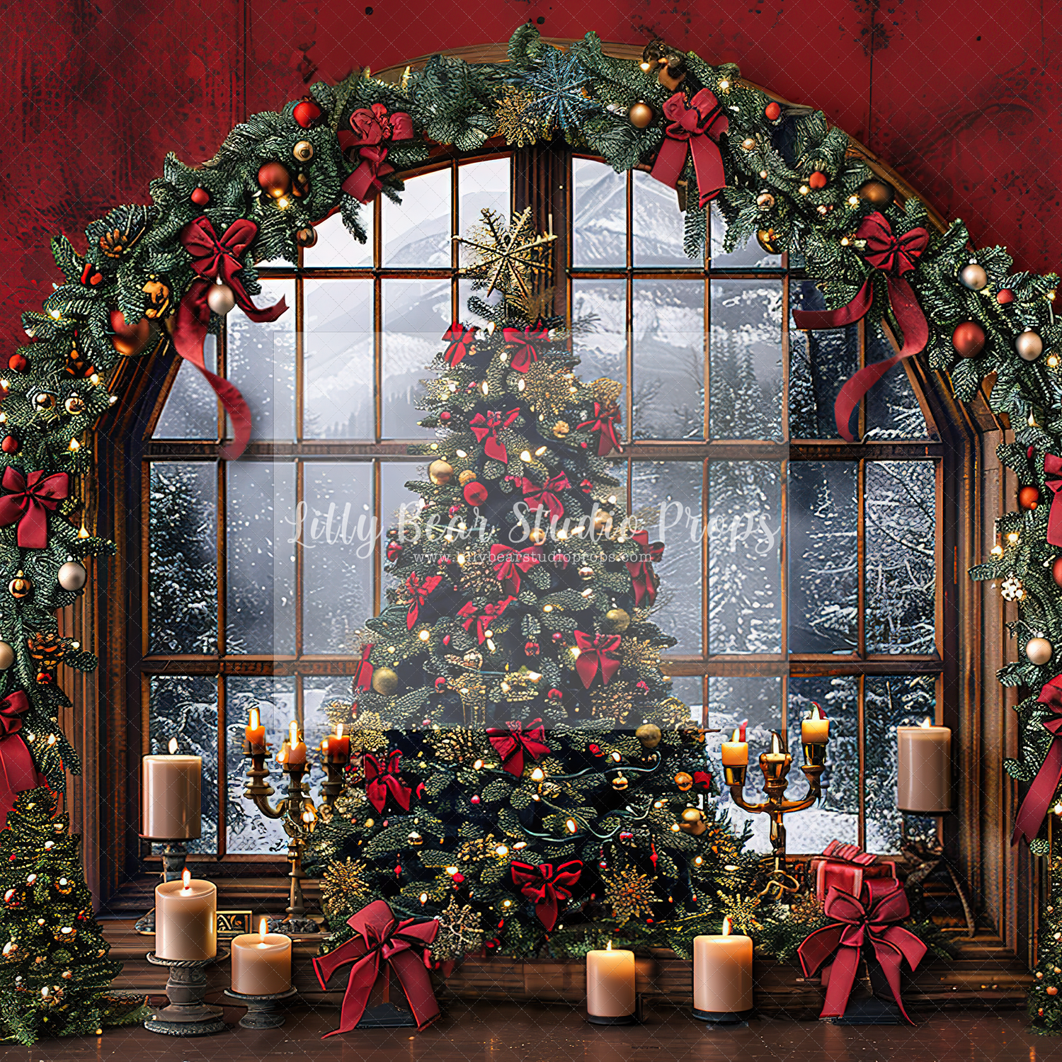 Red Christmas Arch