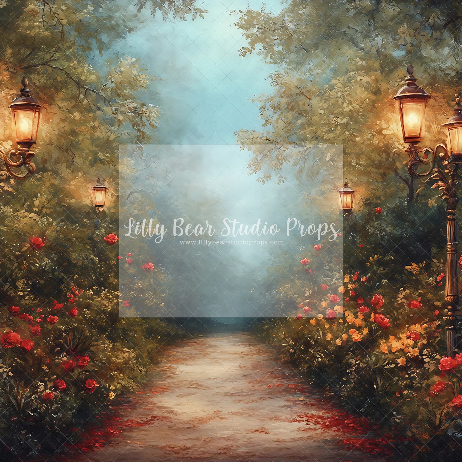 Red Roses Pathway & Lanterns