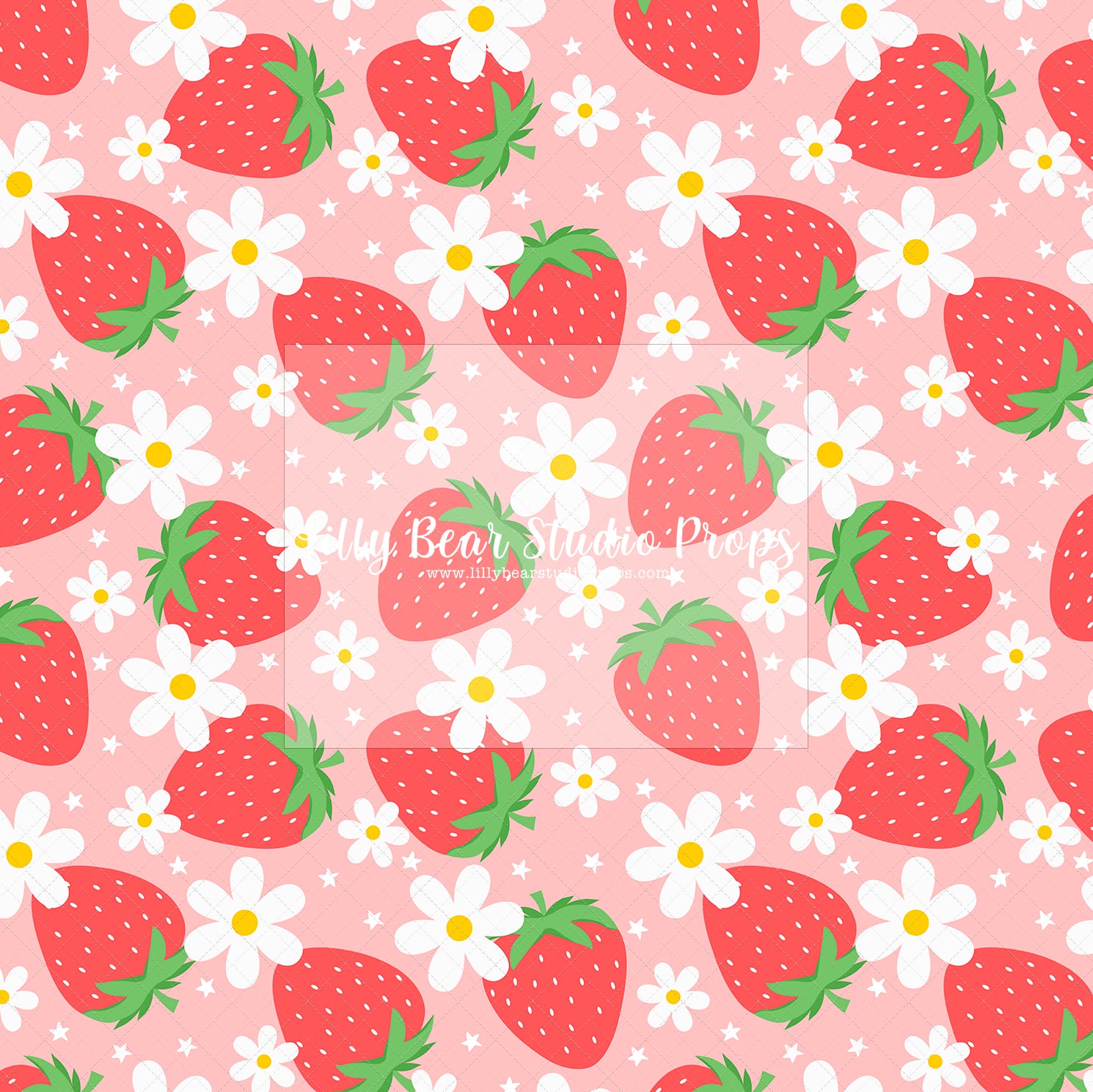 Red Strawberries & Daisies