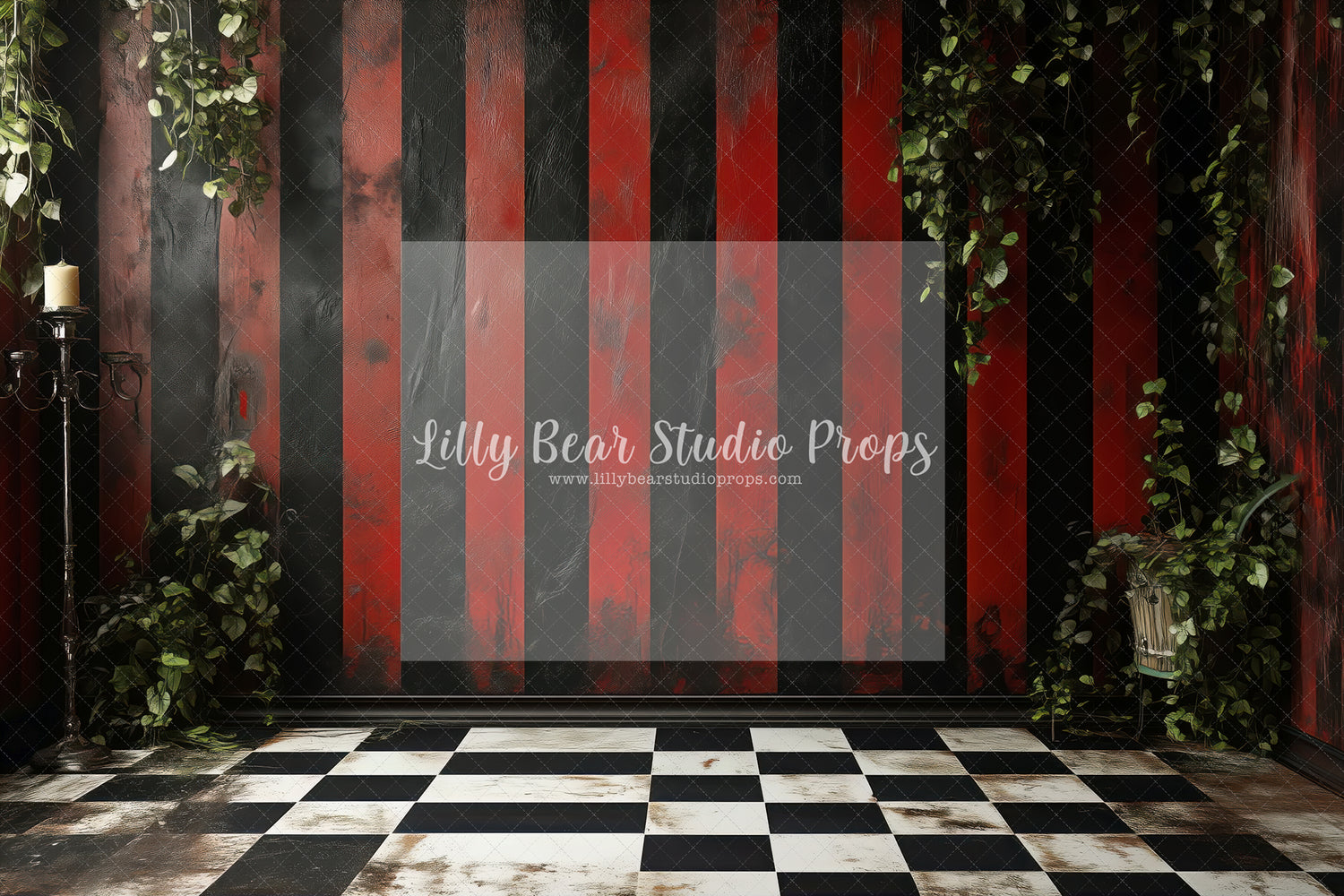Red Stripped Beetjuice Wall