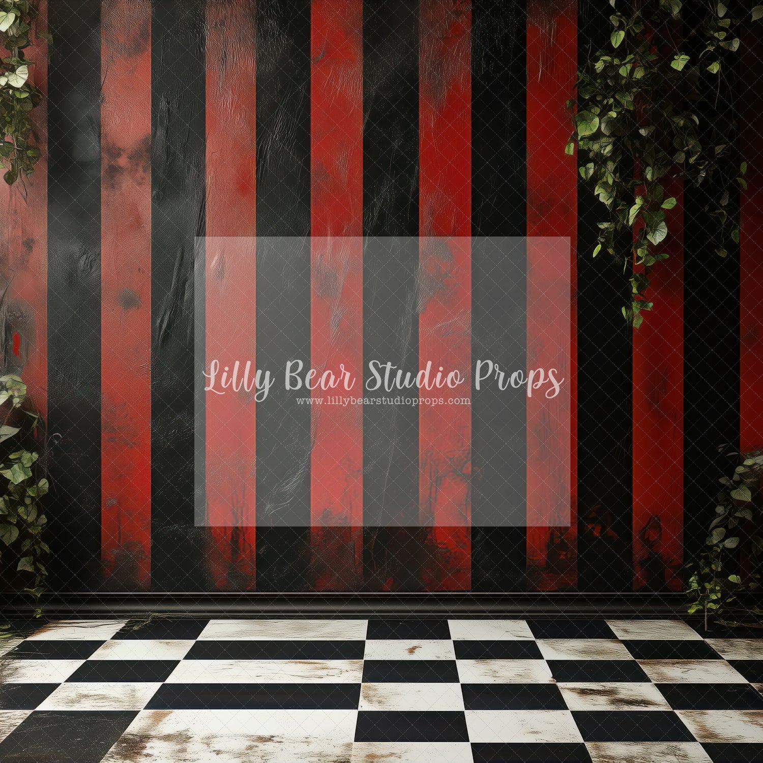 Red Stripped Beetjuice Wall