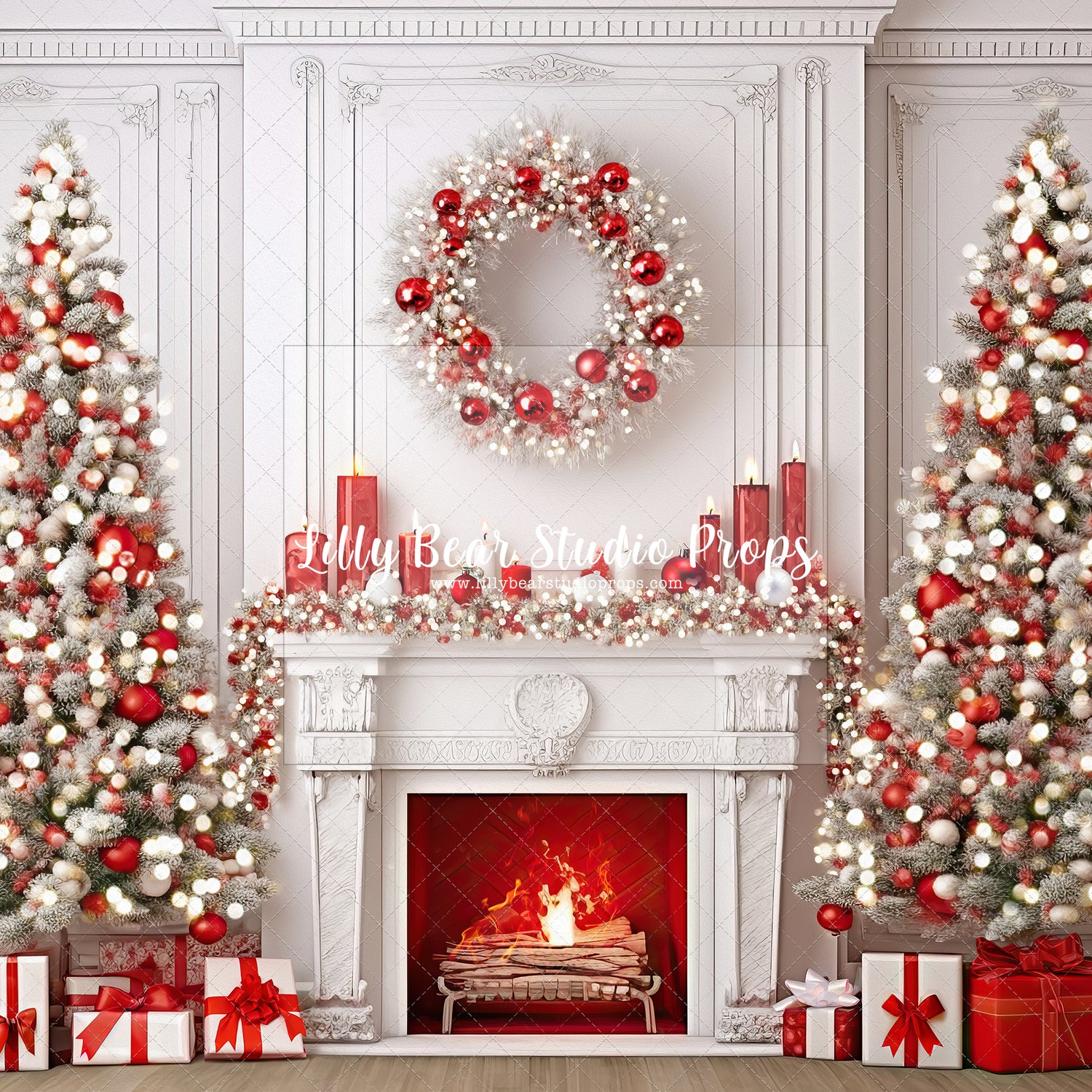 Red & White Christmas Classic-Painterly