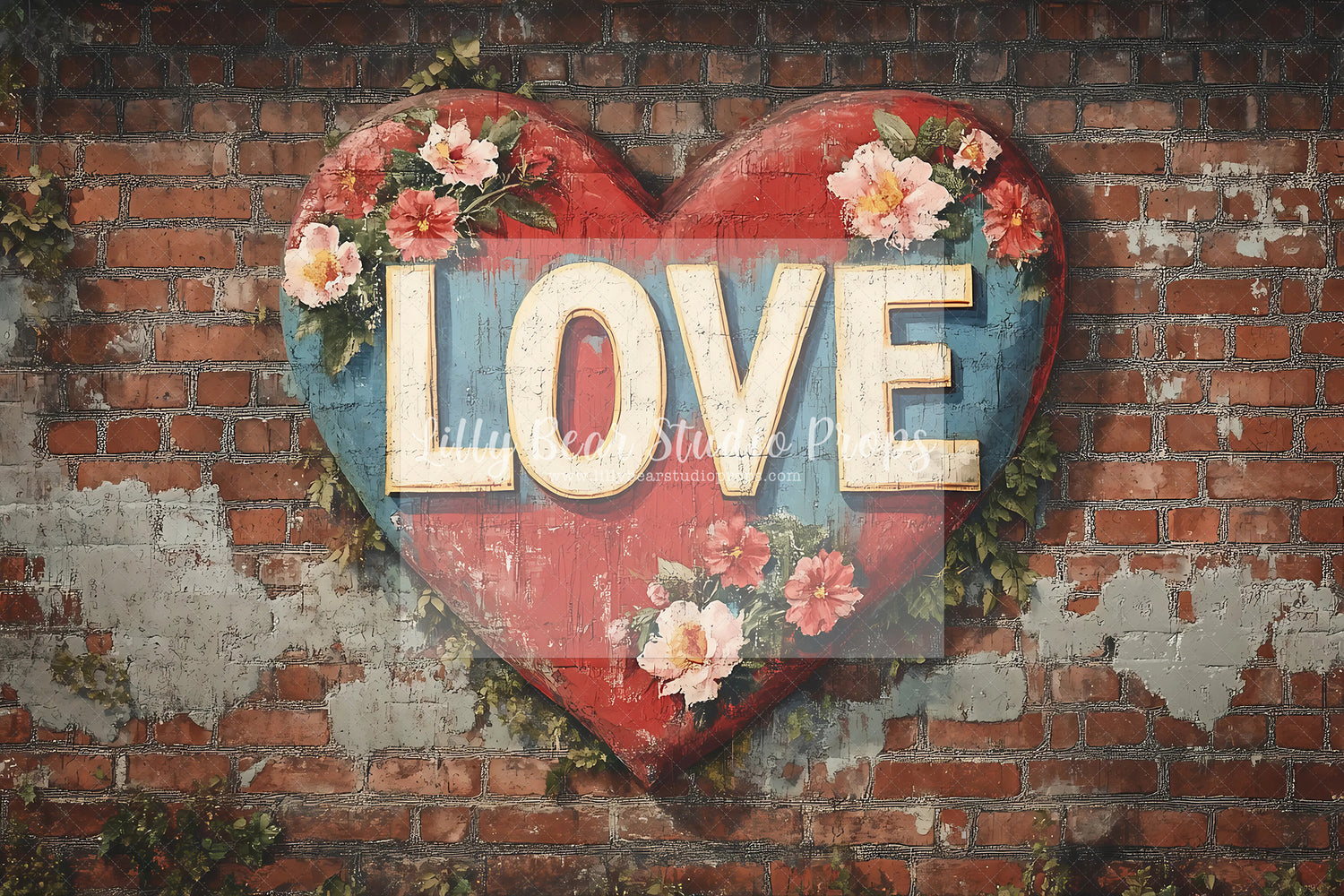 Red and Blue Graffitti Love