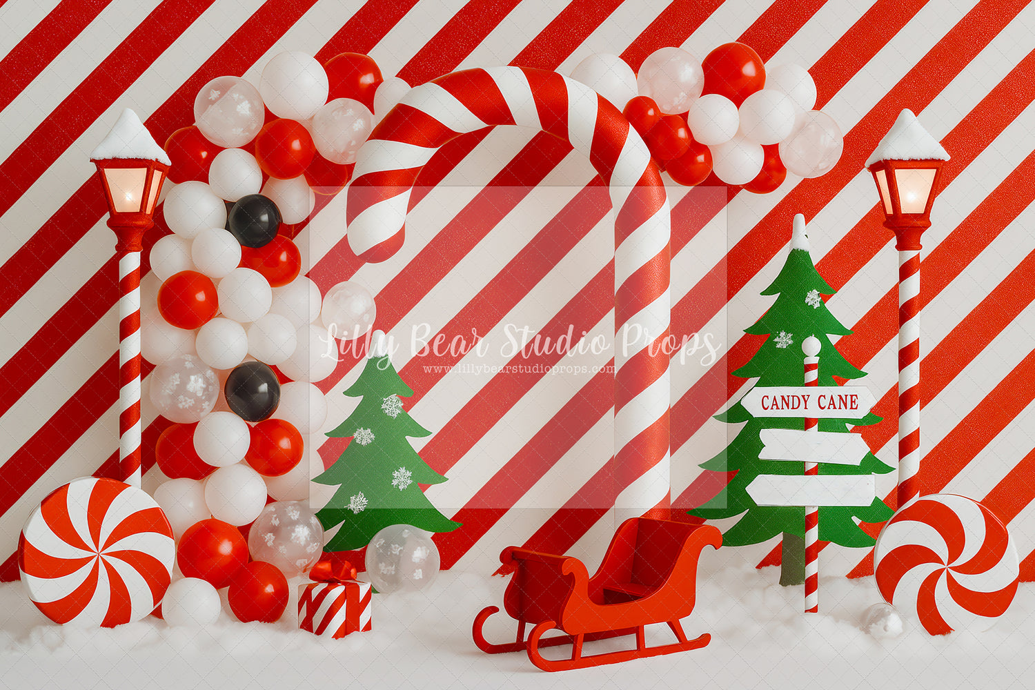 Red and White Candy Cane Stripes